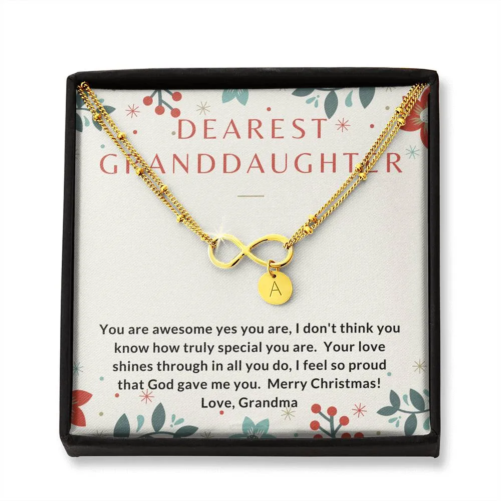Granddaughter, Your love shines through-Infinity Bracelet