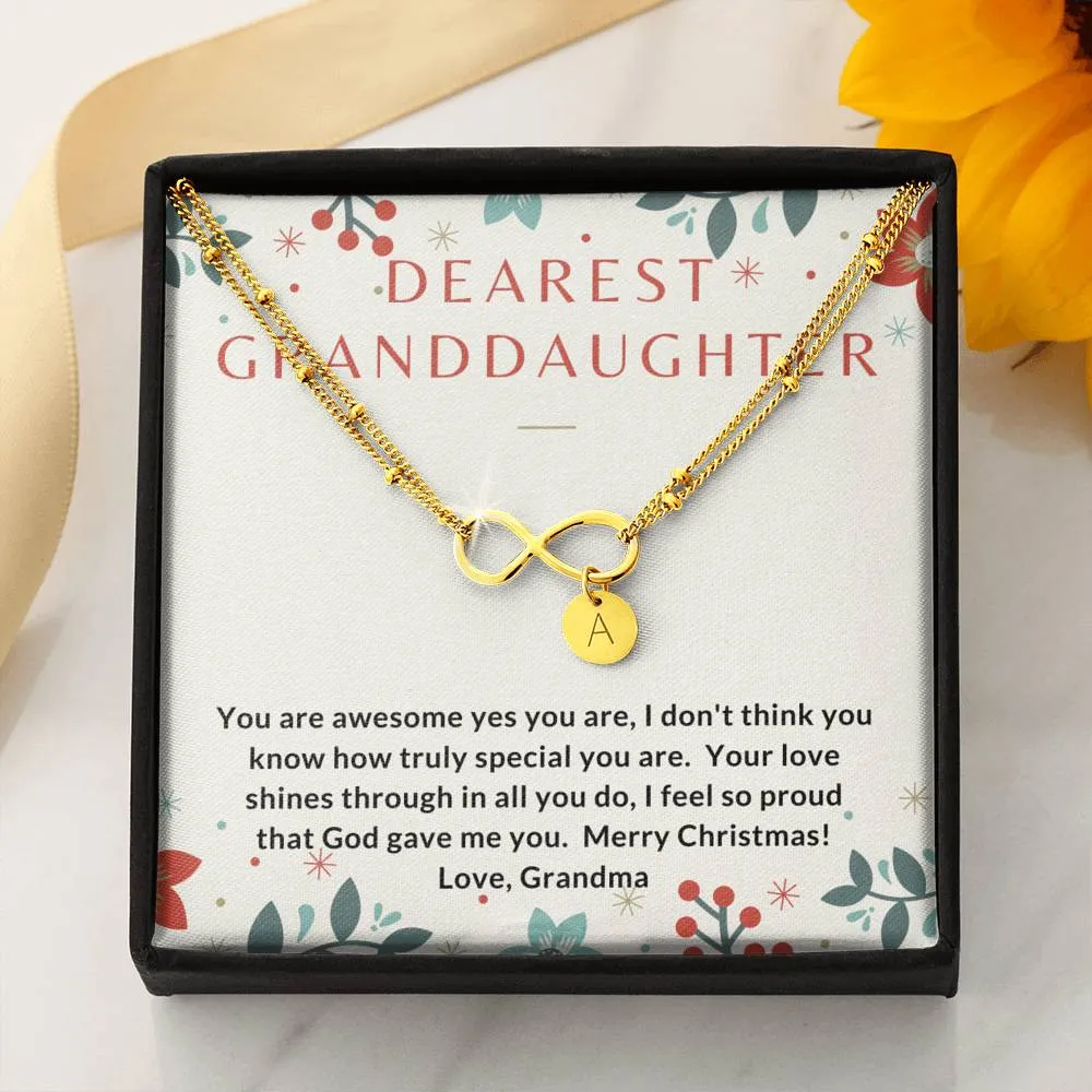 Granddaughter, Your love shines through-Infinity Bracelet