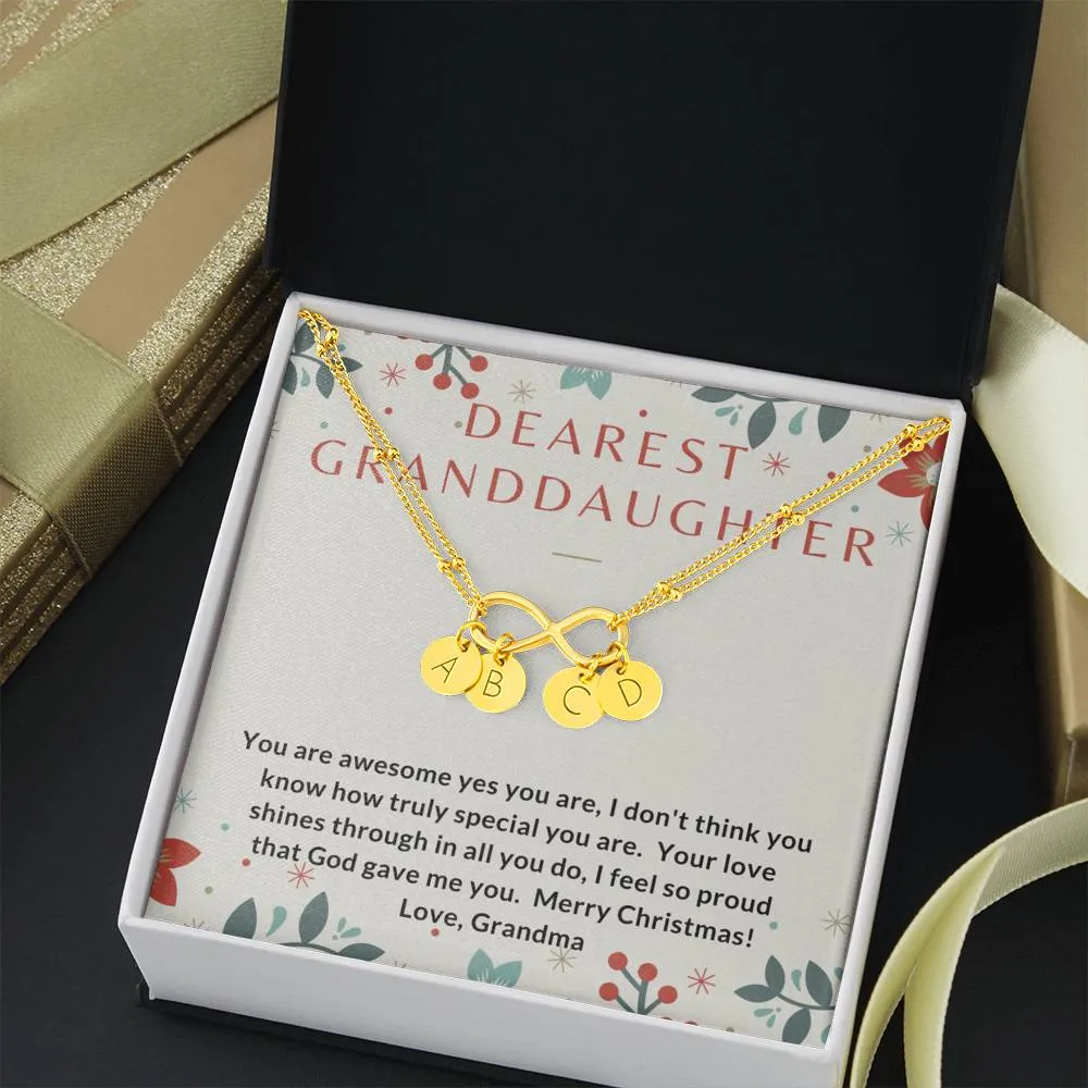 Granddaughter, Your love shines through-Infinity Bracelet