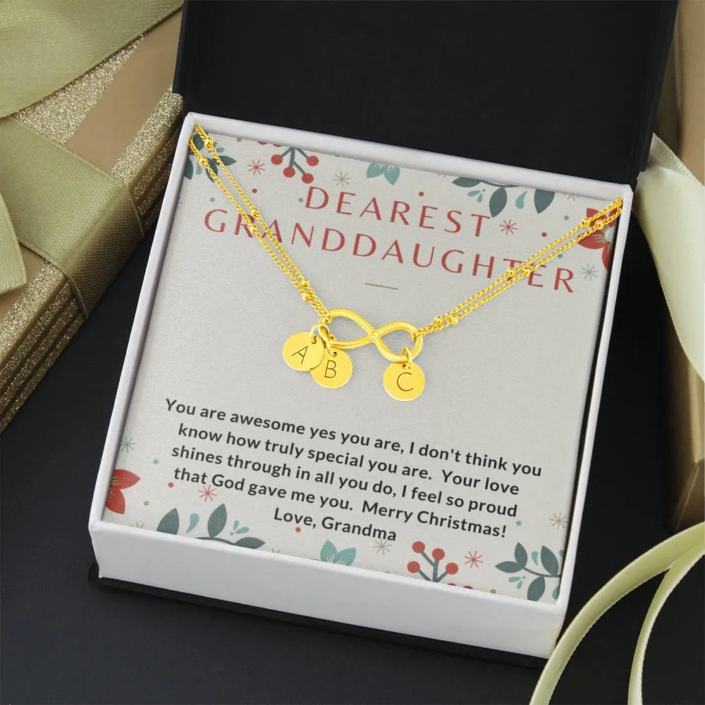 Granddaughter, Your love shines through-Infinity Bracelet