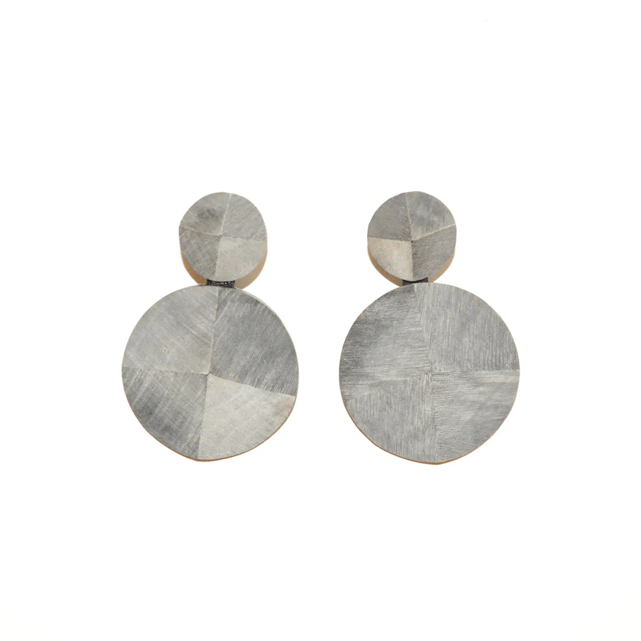 Grey Horn Earrings