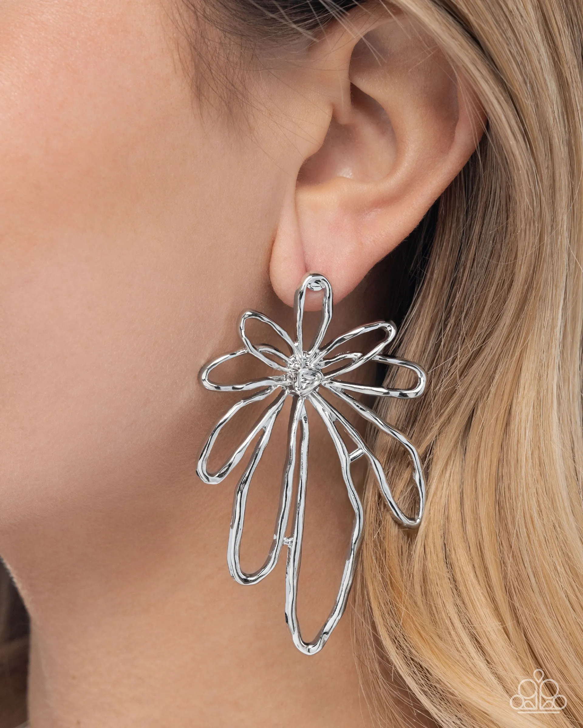 Growing Garden Silver Post Earrings Paparazzi