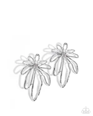 Growing Garden Silver Post Earrings Paparazzi