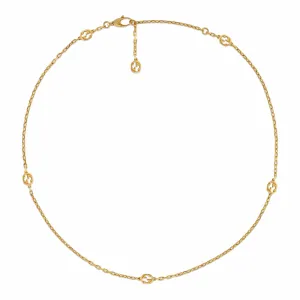 Gucci 18K Yellow Gold Multi G Stations Necklace