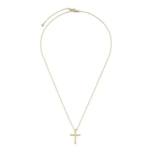 GUCCI LINK TO LOVE CROSS NECKLACE 18K YELLOW GOLD