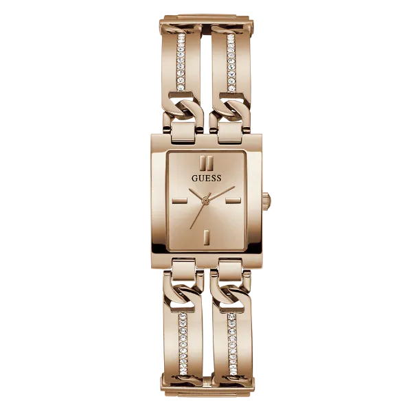 Guess MOD ID Rose Gold Stainless Steel Rose Gold Dial Quartz Watch for Ladies - GW0668L3