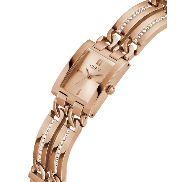 Guess MOD ID Rose Gold Stainless Steel Rose Gold Dial Quartz Watch for Ladies - GW0668L3