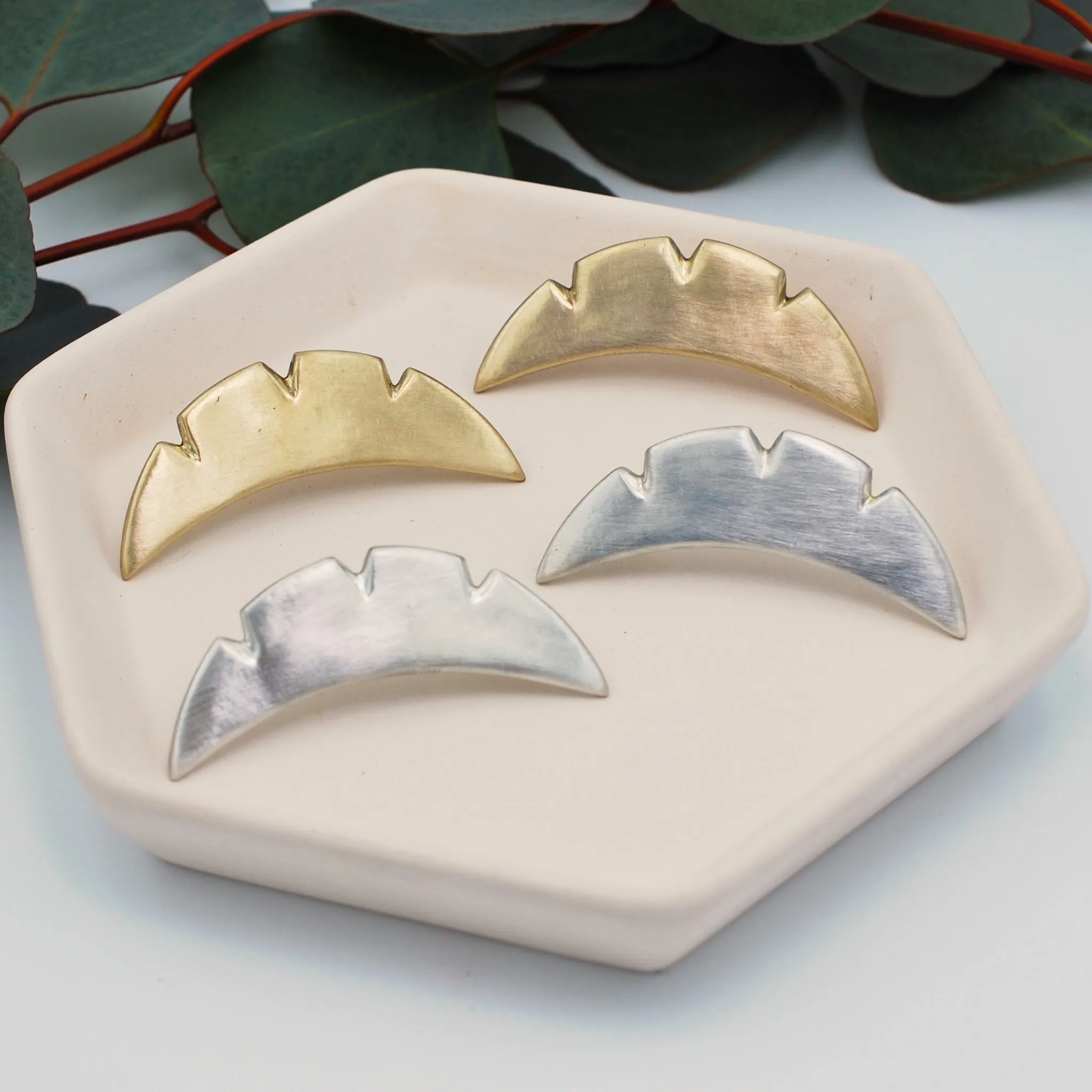 Half Moon Shield Earrings