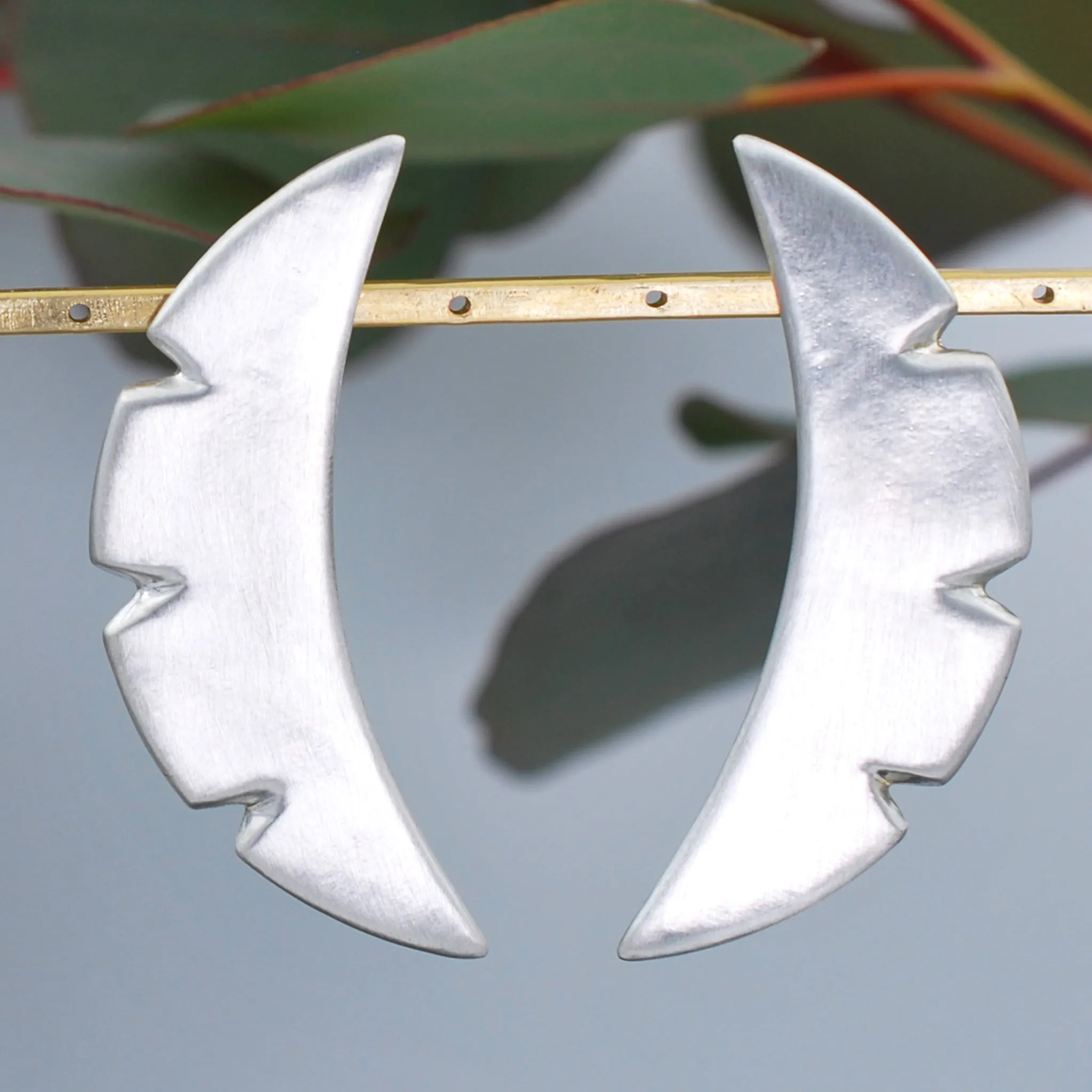 Half Moon Shield Earrings