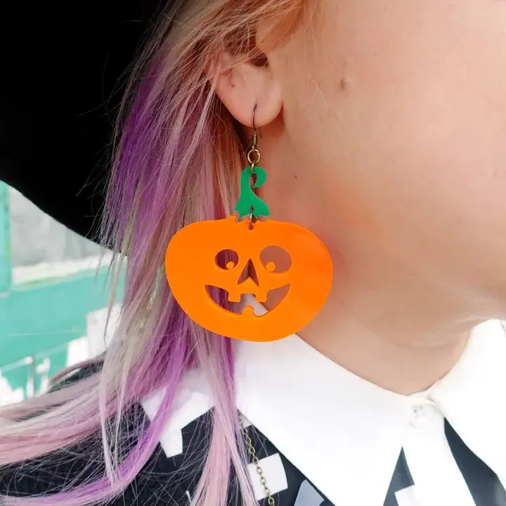 Halloween Pumpkin Statement Earrings
