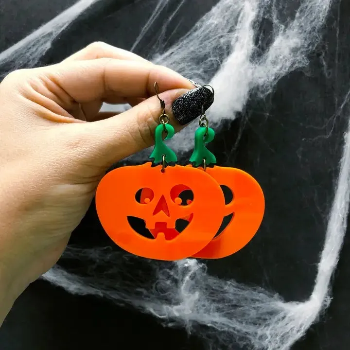 Halloween Pumpkin Statement Earrings