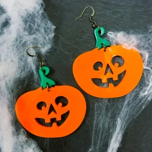 Halloween Pumpkin Statement Earrings
