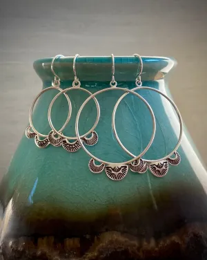 Hand Stamped Hoops