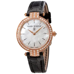 Harry Winston Premier White Mother Of Pearl Dial Ladies Watch PRNQHM31RR001