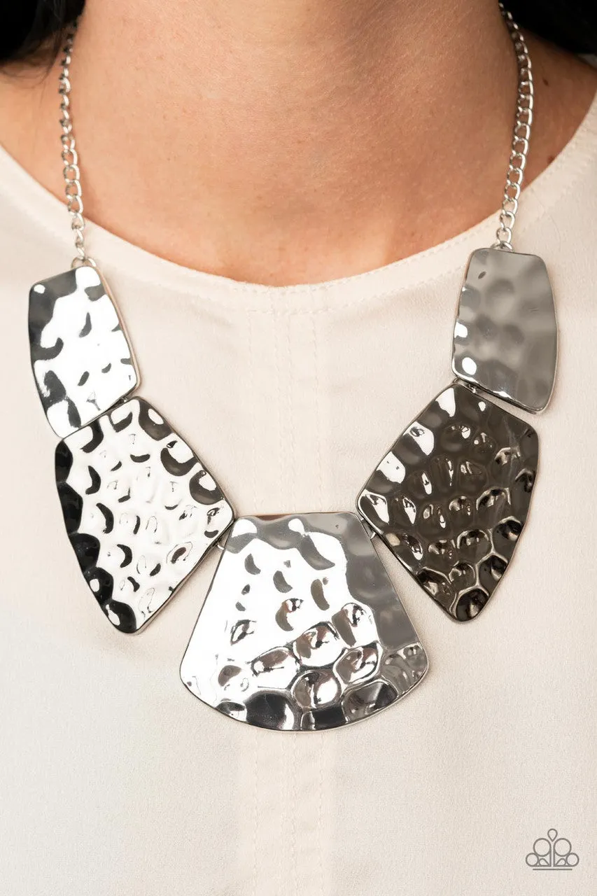 HAUTE Plates Silver Paparazzi Necklace