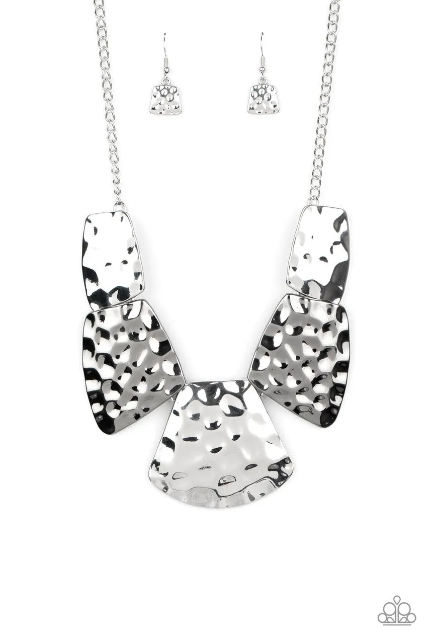 HAUTE Plates Silver Paparazzi Necklace
