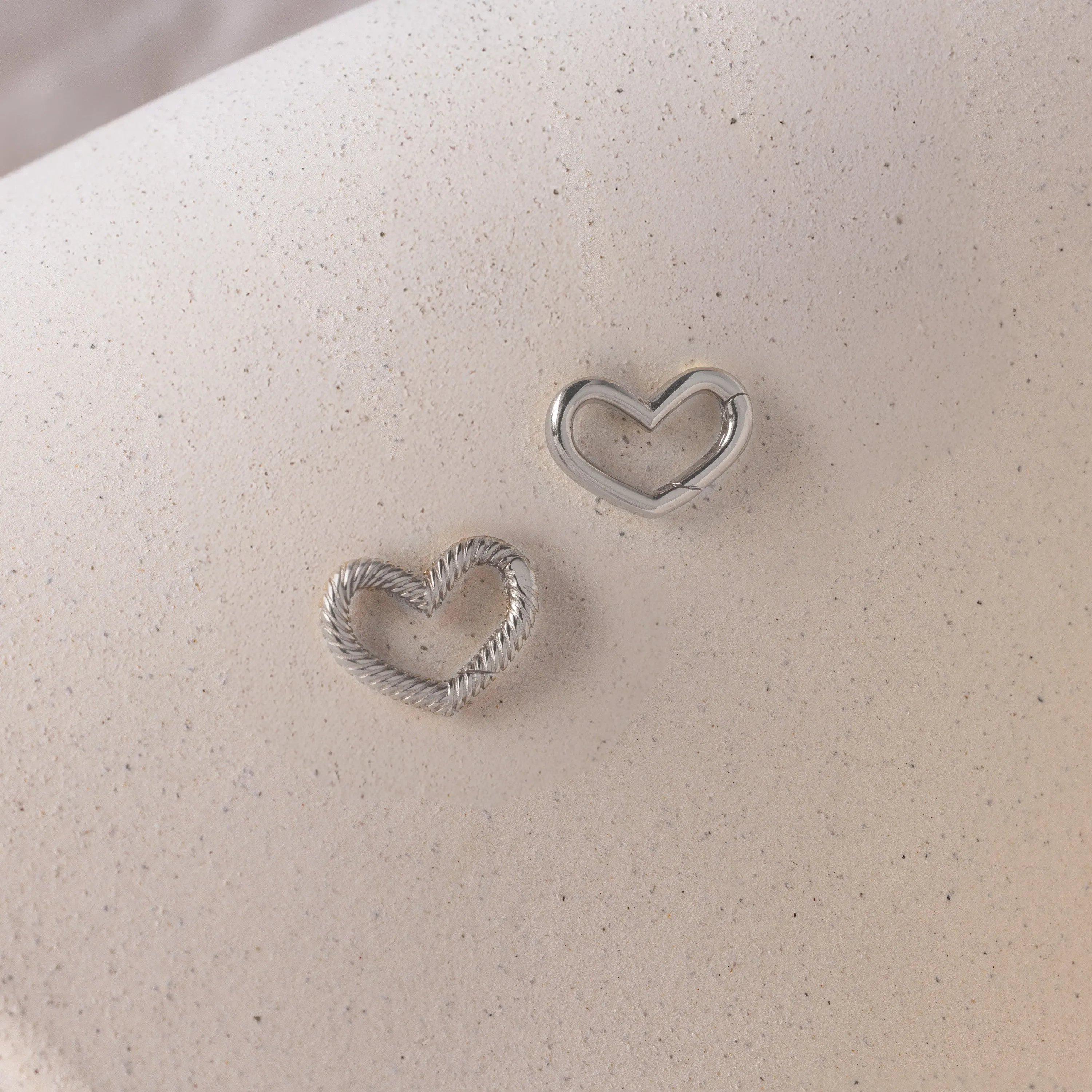 Heart Carabiner Set in Sterling Silver