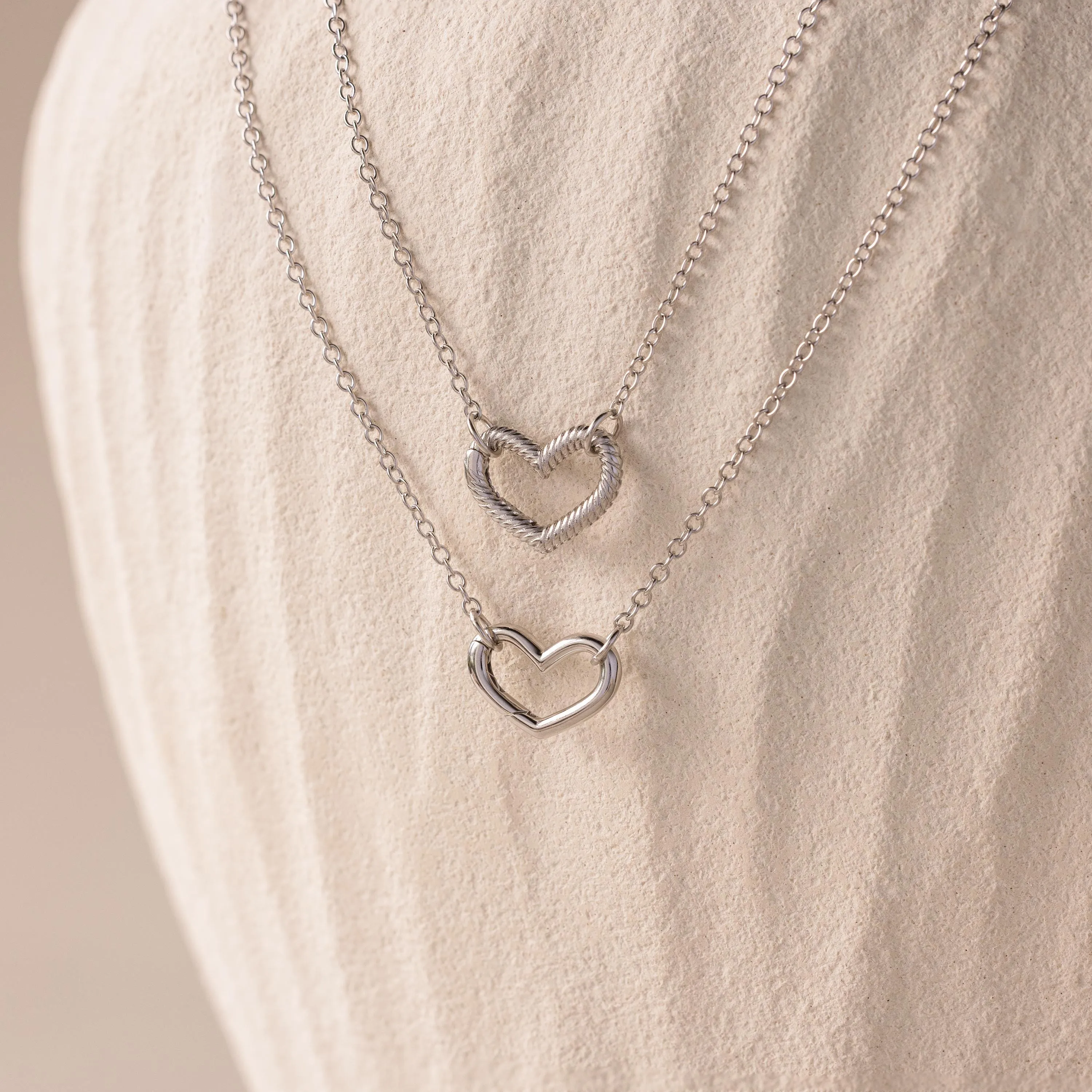 Heart Carabiner Set in Sterling Silver