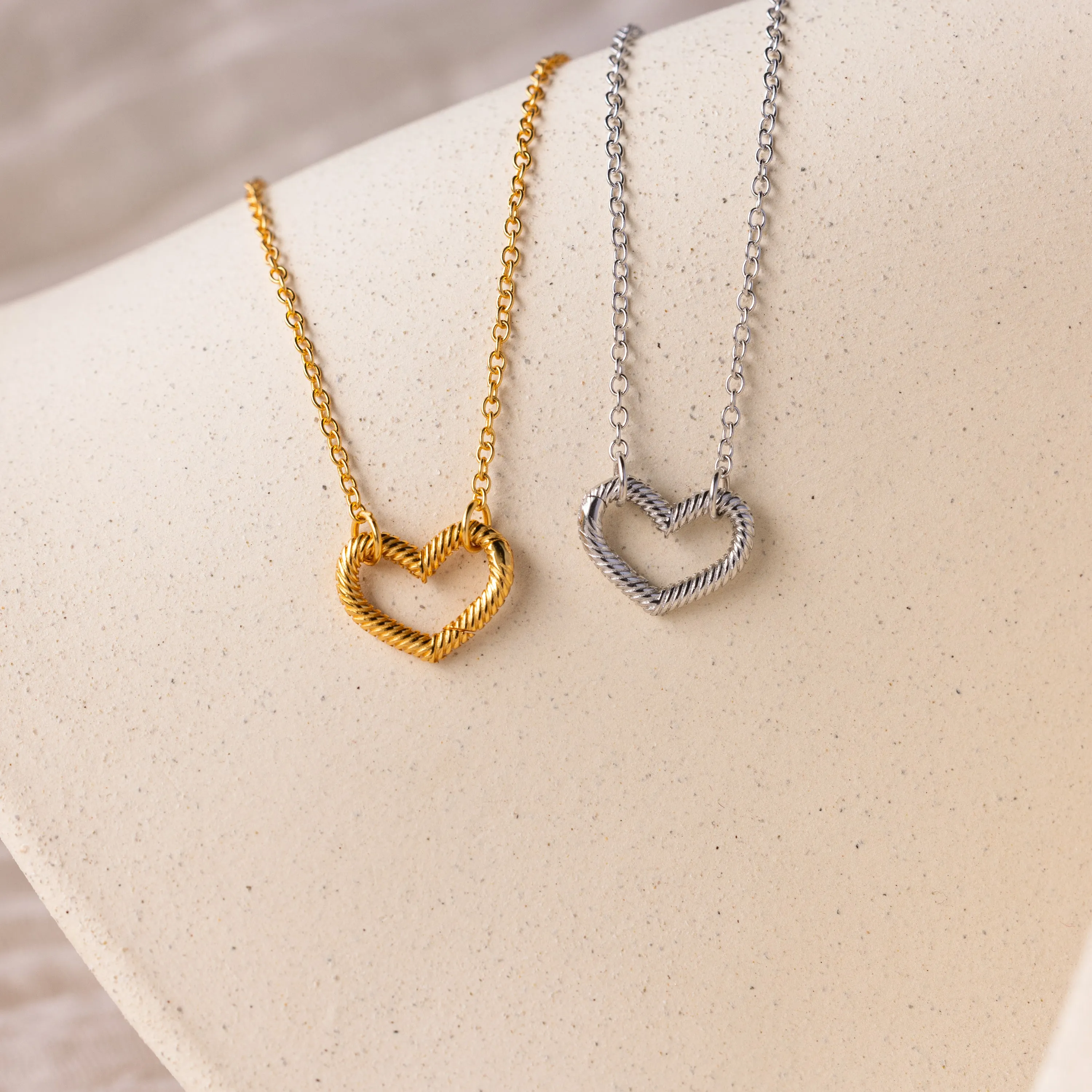 Heart Carabiner Set in Sterling Silver