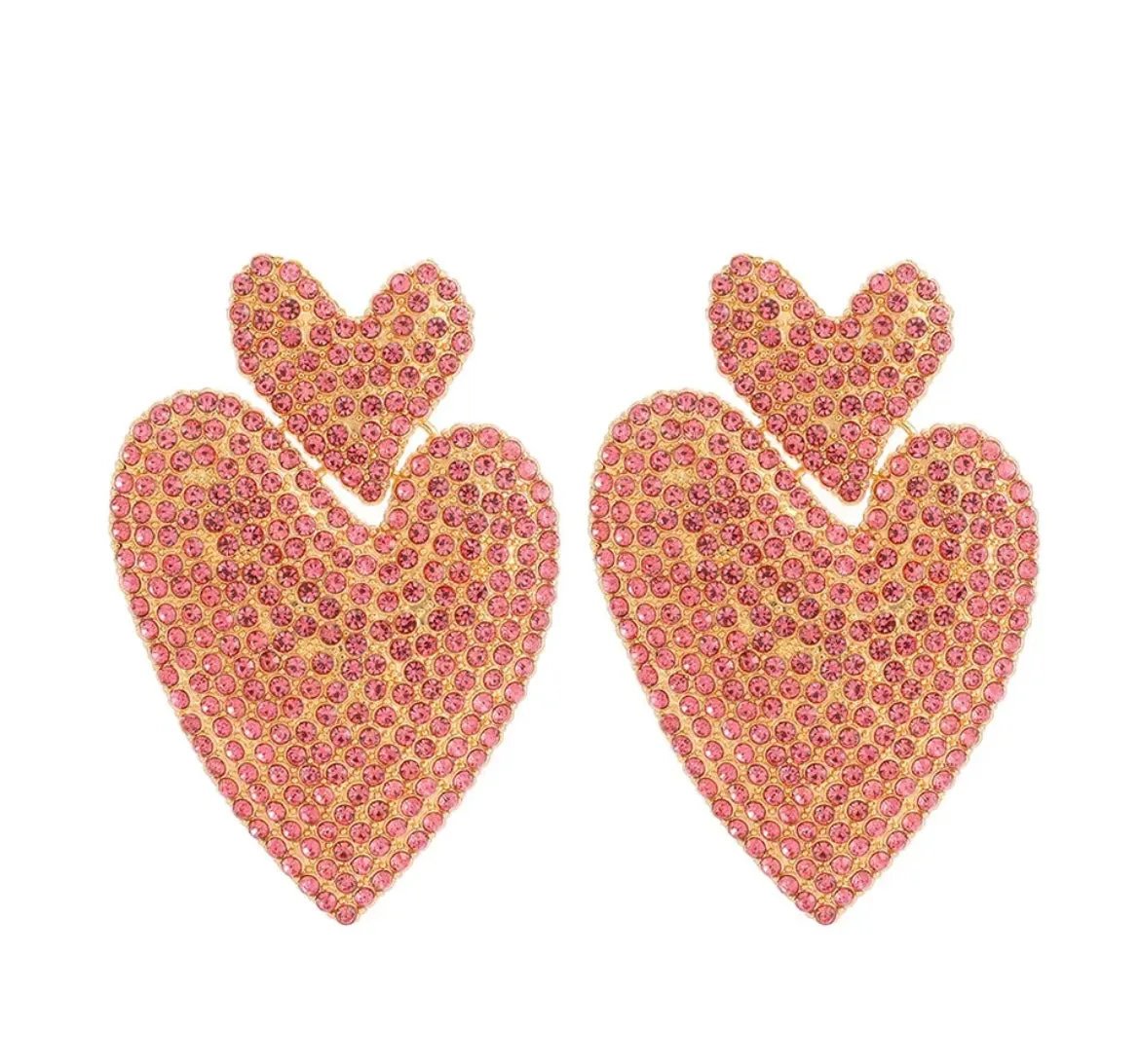 HEARTS OF HEARTS STATEMENT EARRINGS
