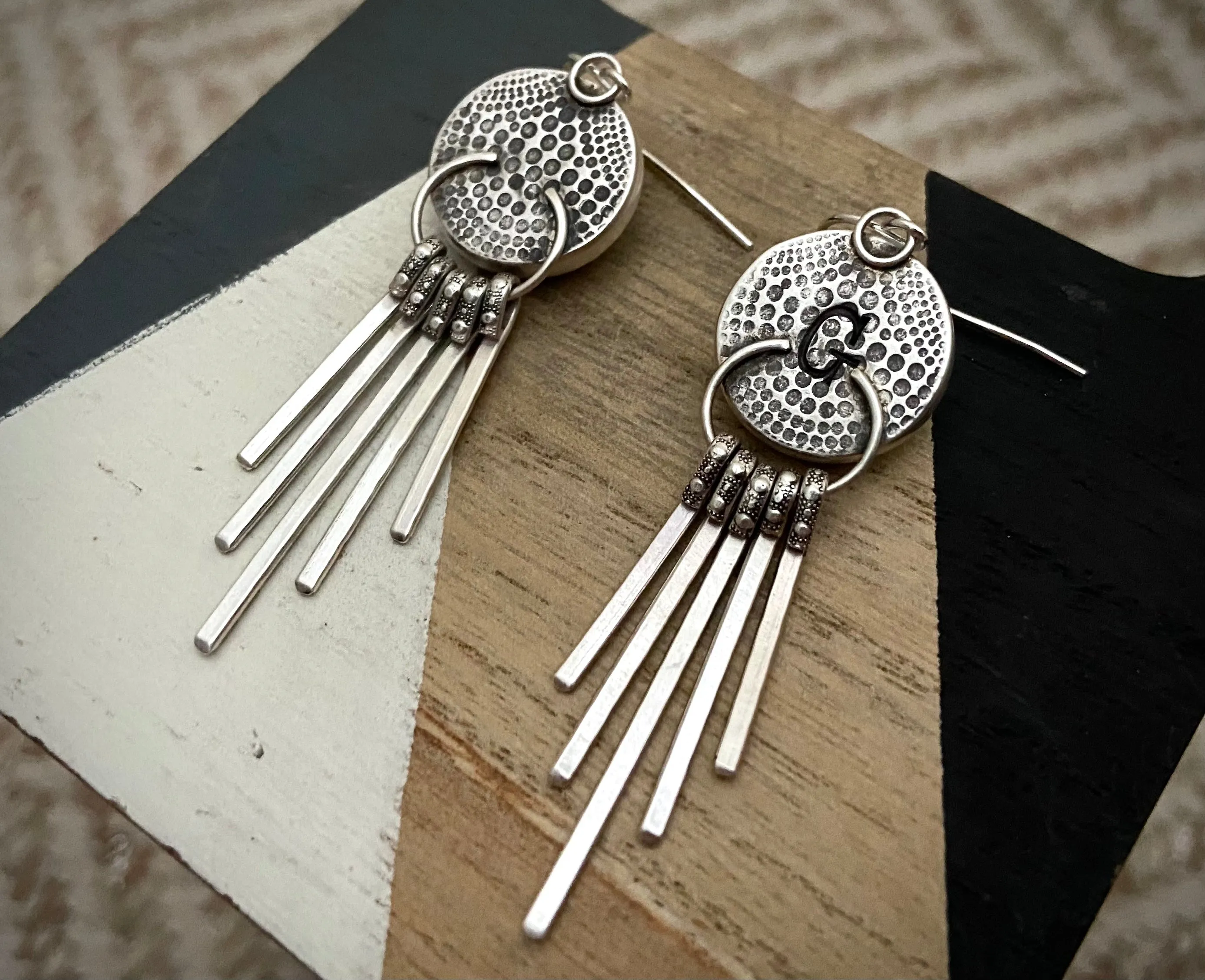 Hematite Fringe Earrings