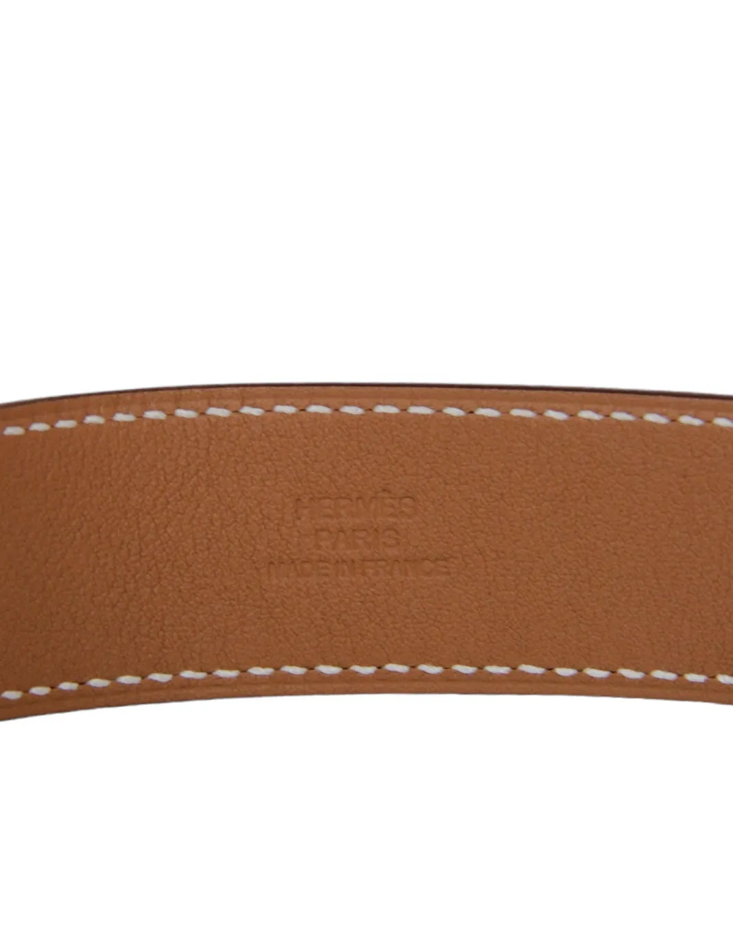 Hermes Gold Leather Kelly Twist PM Bracelet sz T3
