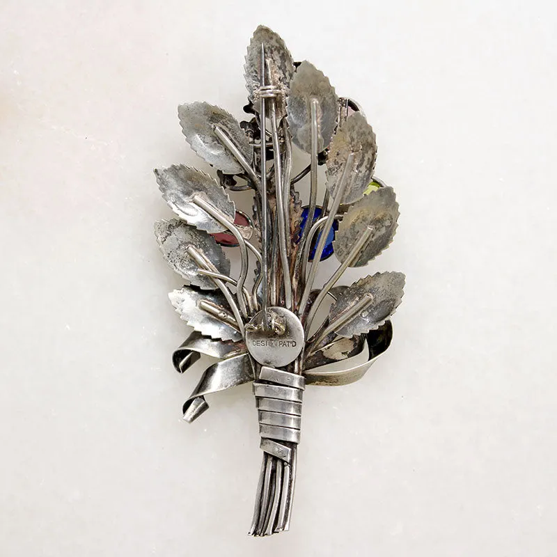 Hobé Sterling Silver Bouquet Brooch