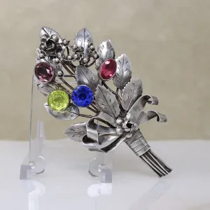 Hobé Sterling Silver Bouquet Brooch