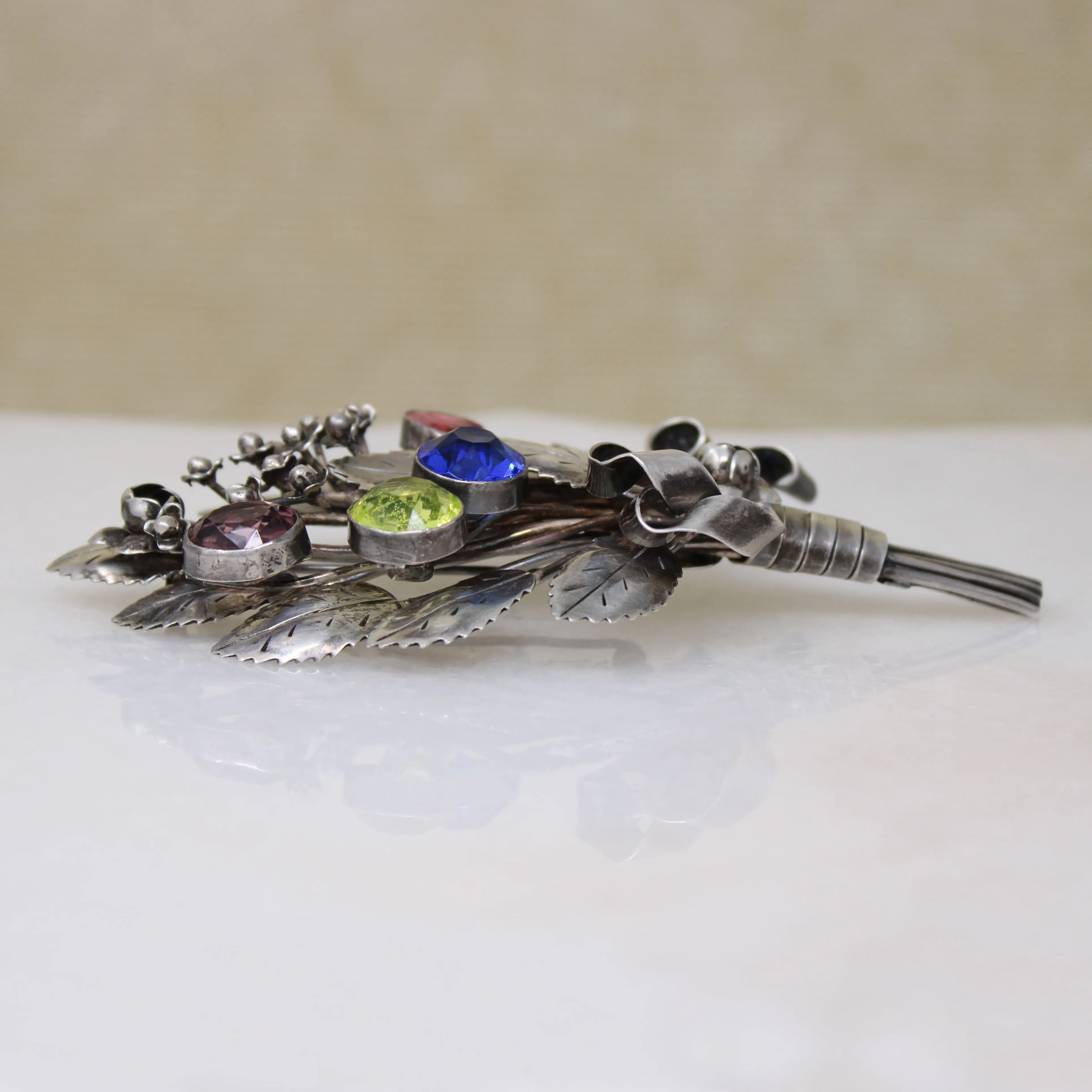 Hobé Sterling Silver Bouquet Brooch