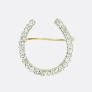 Howard & Co. Edwardian Diamond Horseshoe Brooch