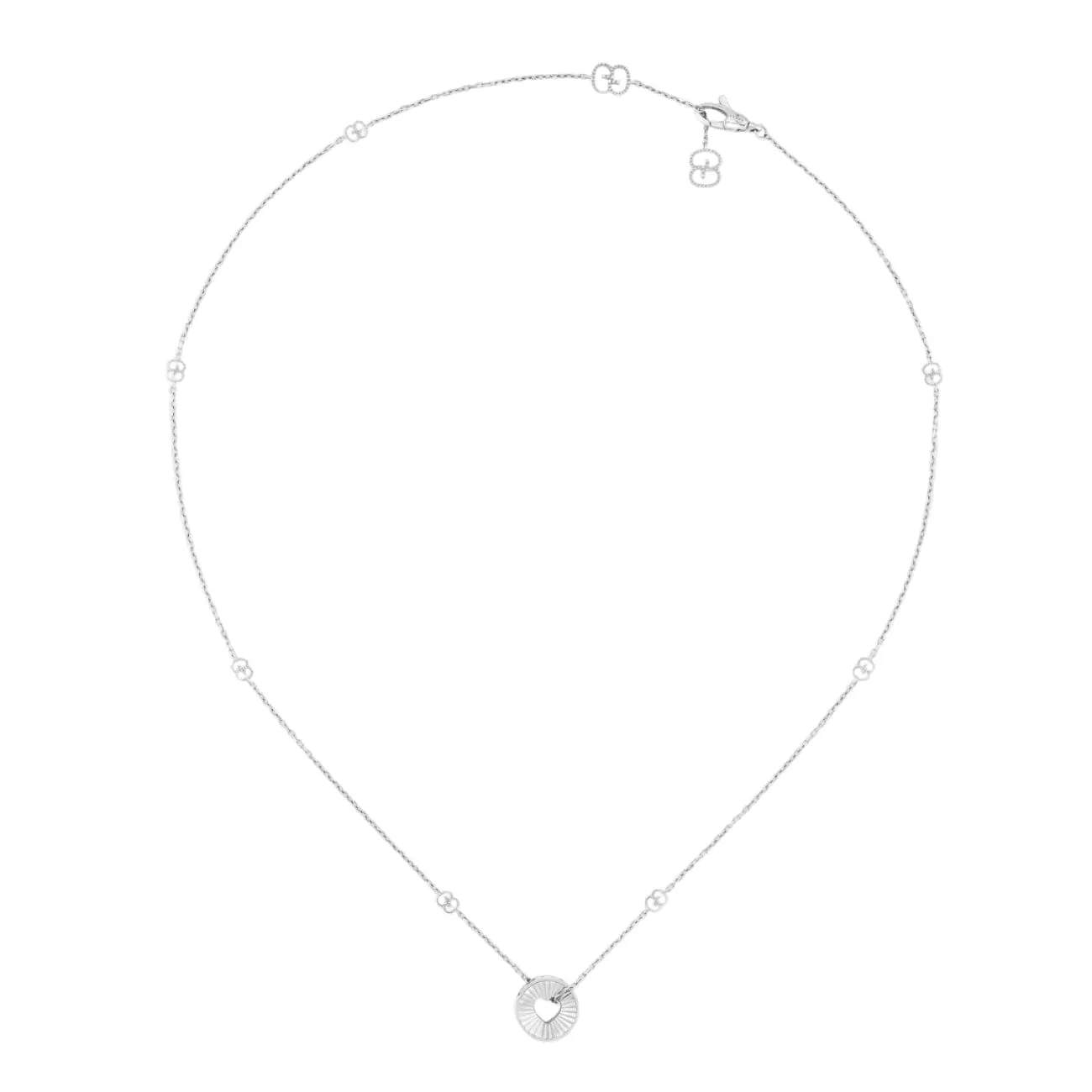 Icon Heart 18K White Gold Necklace