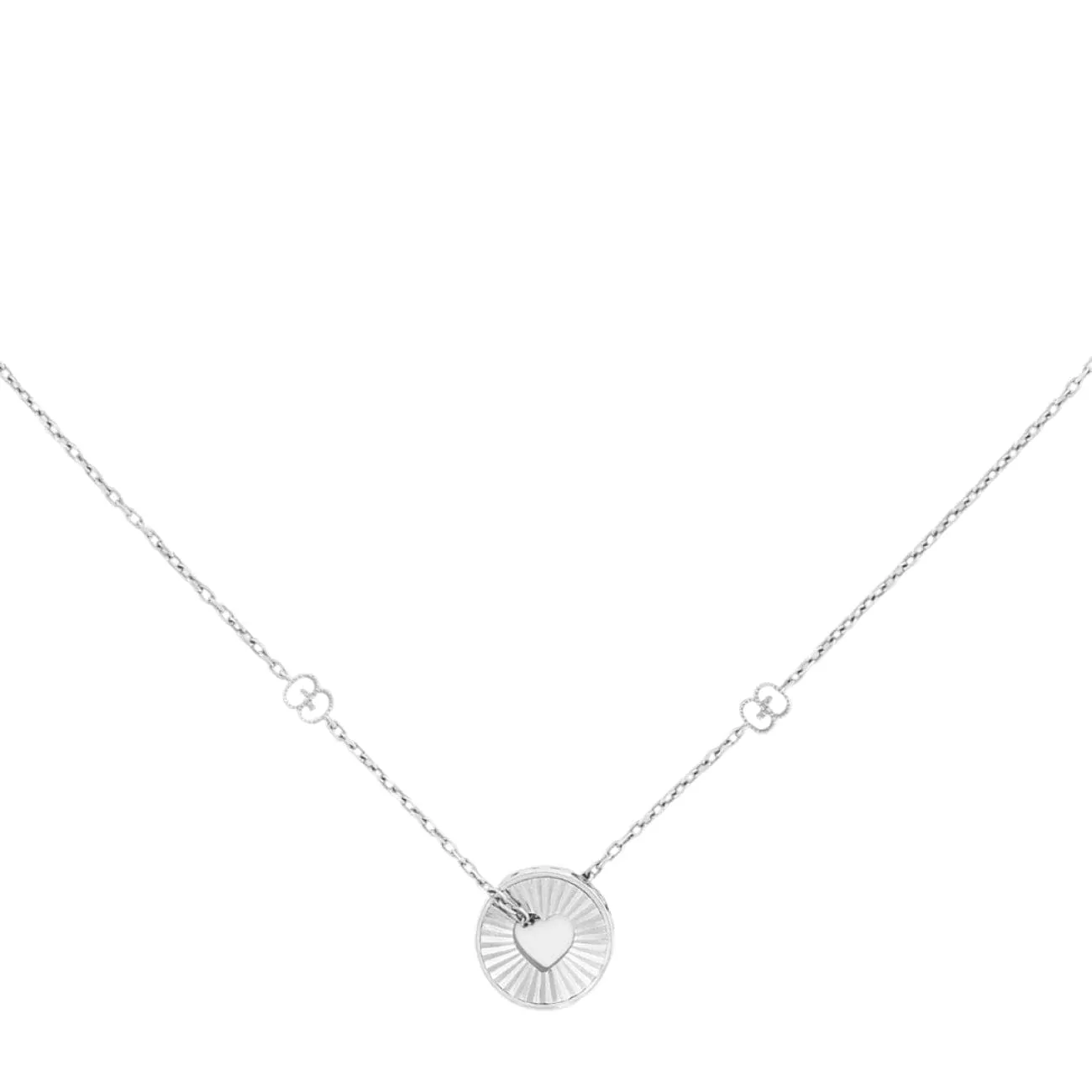 Icon Heart 18K White Gold Necklace