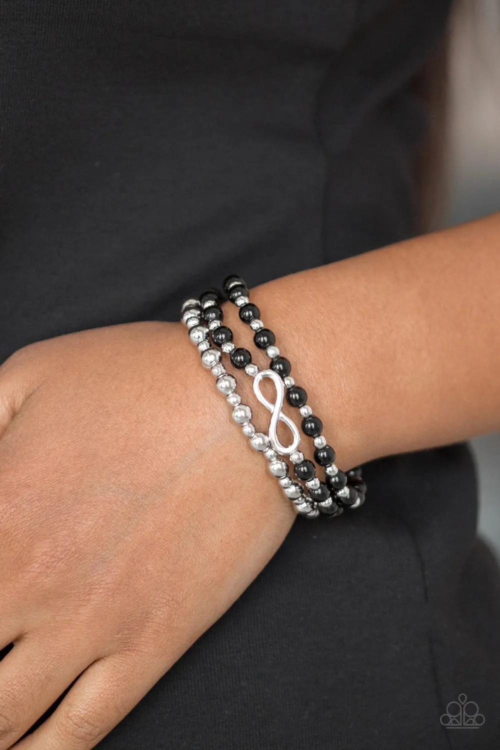 Immeasurably Infinite Black Bracelet