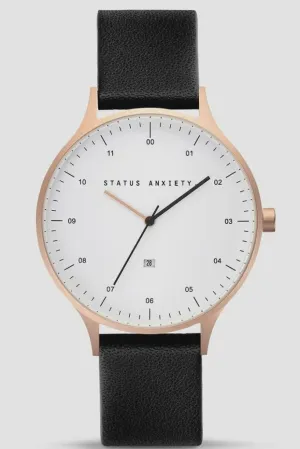 Inertia Brushed Copper White face Black strap Watch