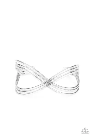 Infinitely Iridescent Silver Paparazzi Bracelet
