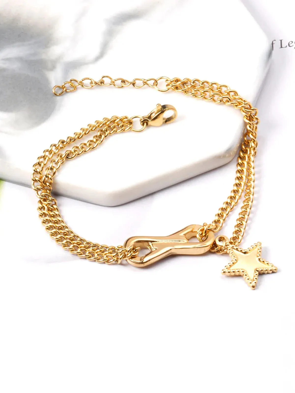 Infinity & Star Decor Layered Bracelet- FD ⚡
