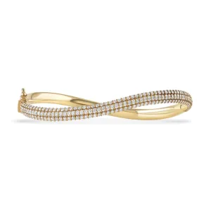 Infinity Bold Bangle with Diamonds