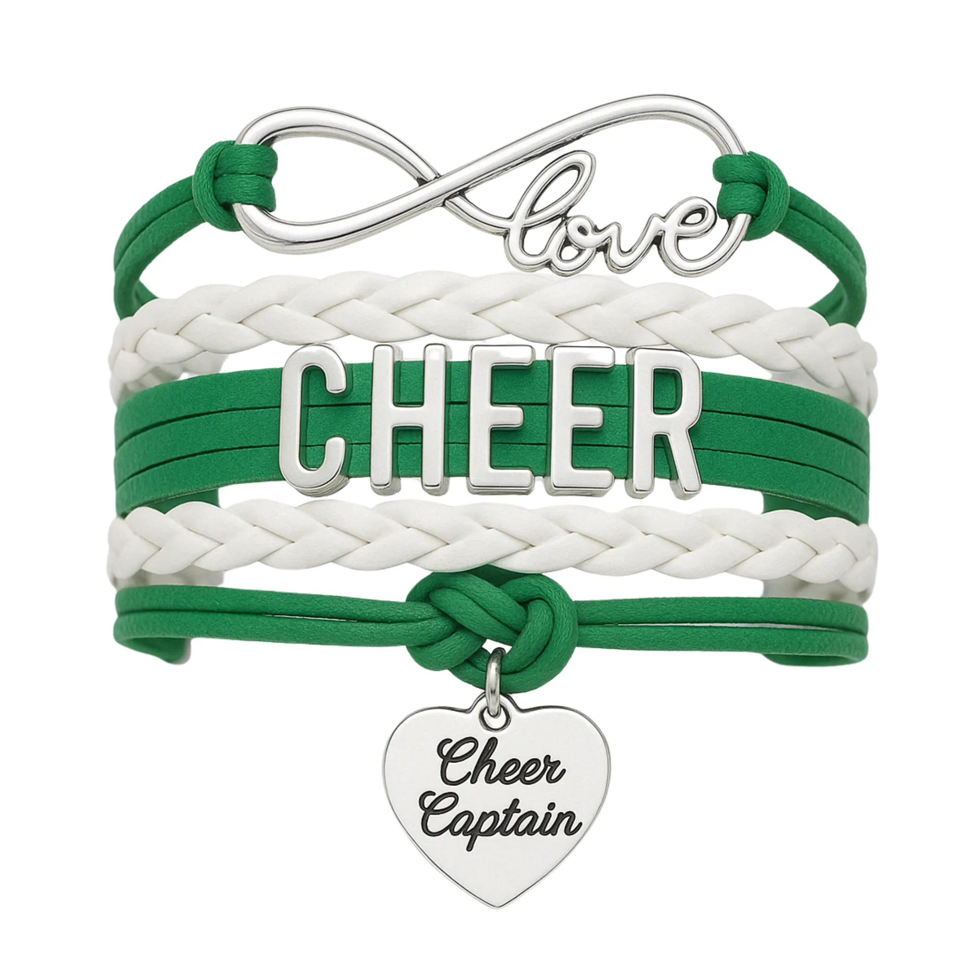 Infinity Cheer Bracelet - Pick Team Colors & Charm