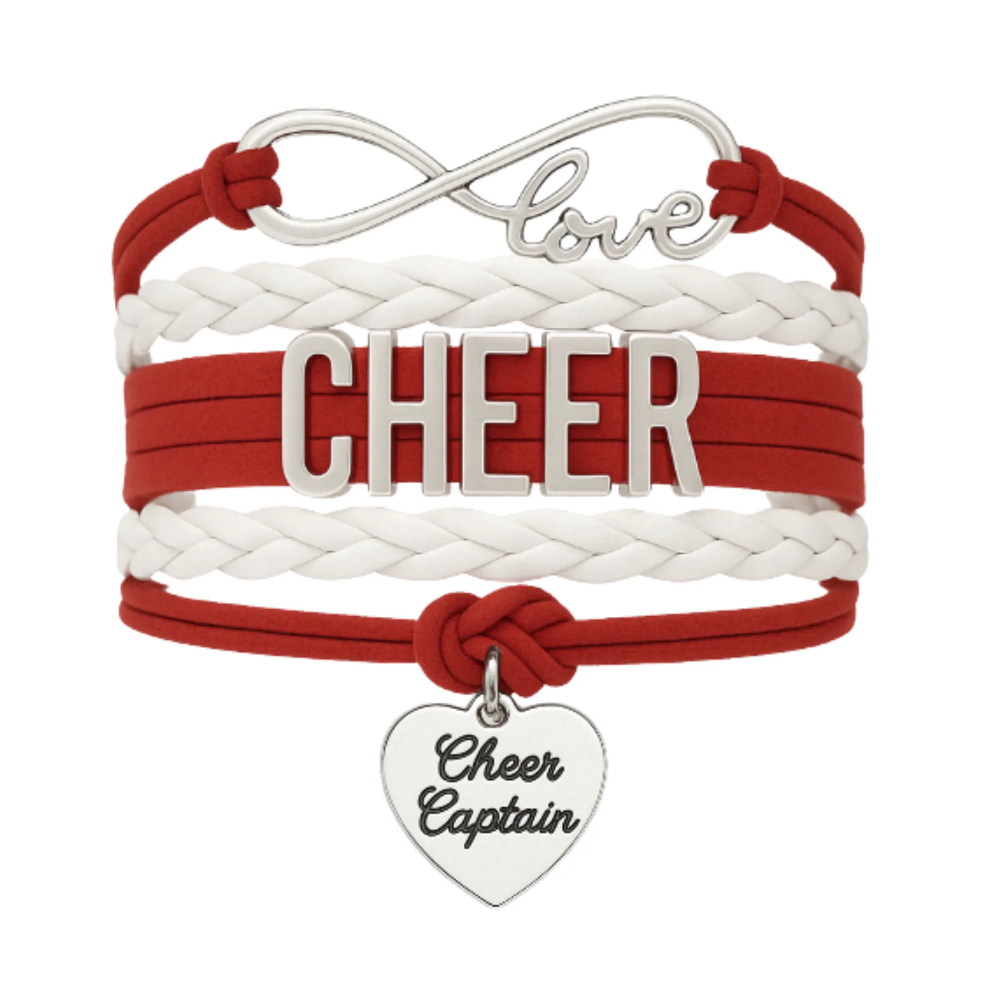 Infinity Cheer Bracelet - Pick Team Colors & Charm