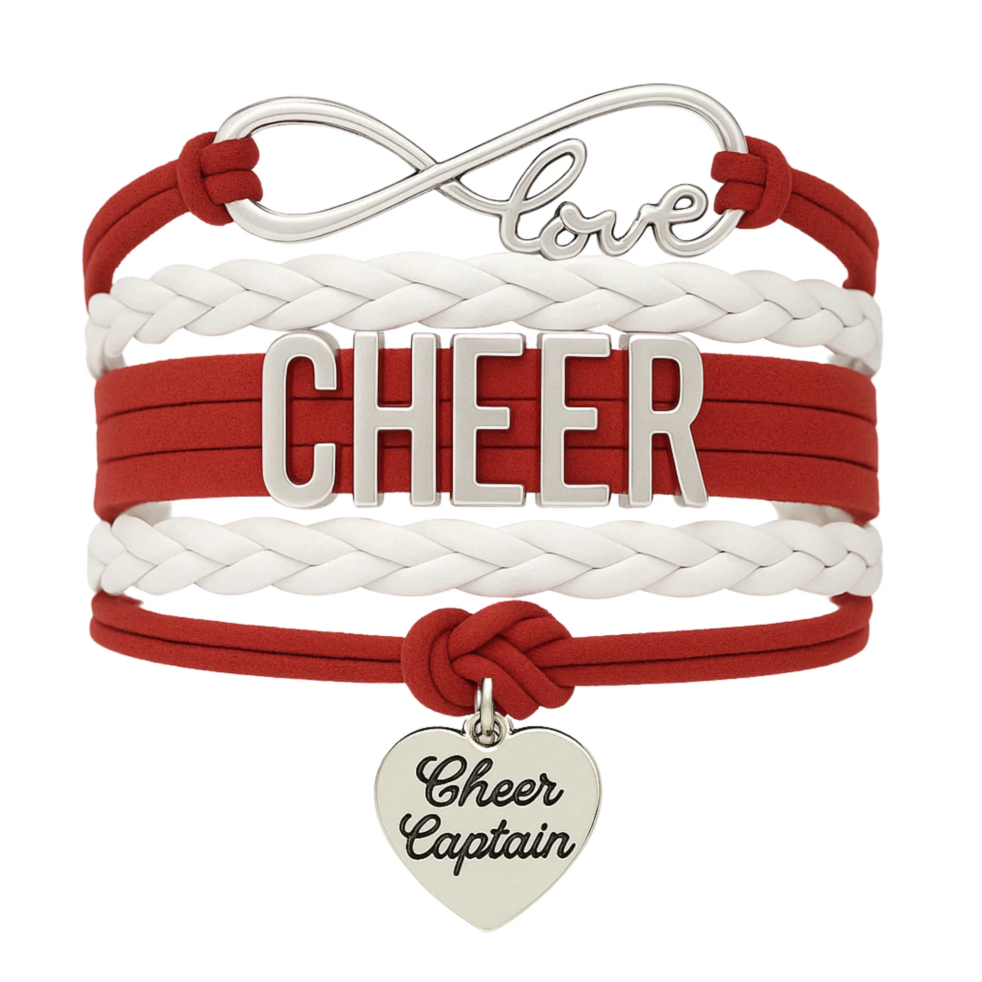 Infinity Cheer Bracelet - Pick Team Colors & Charm