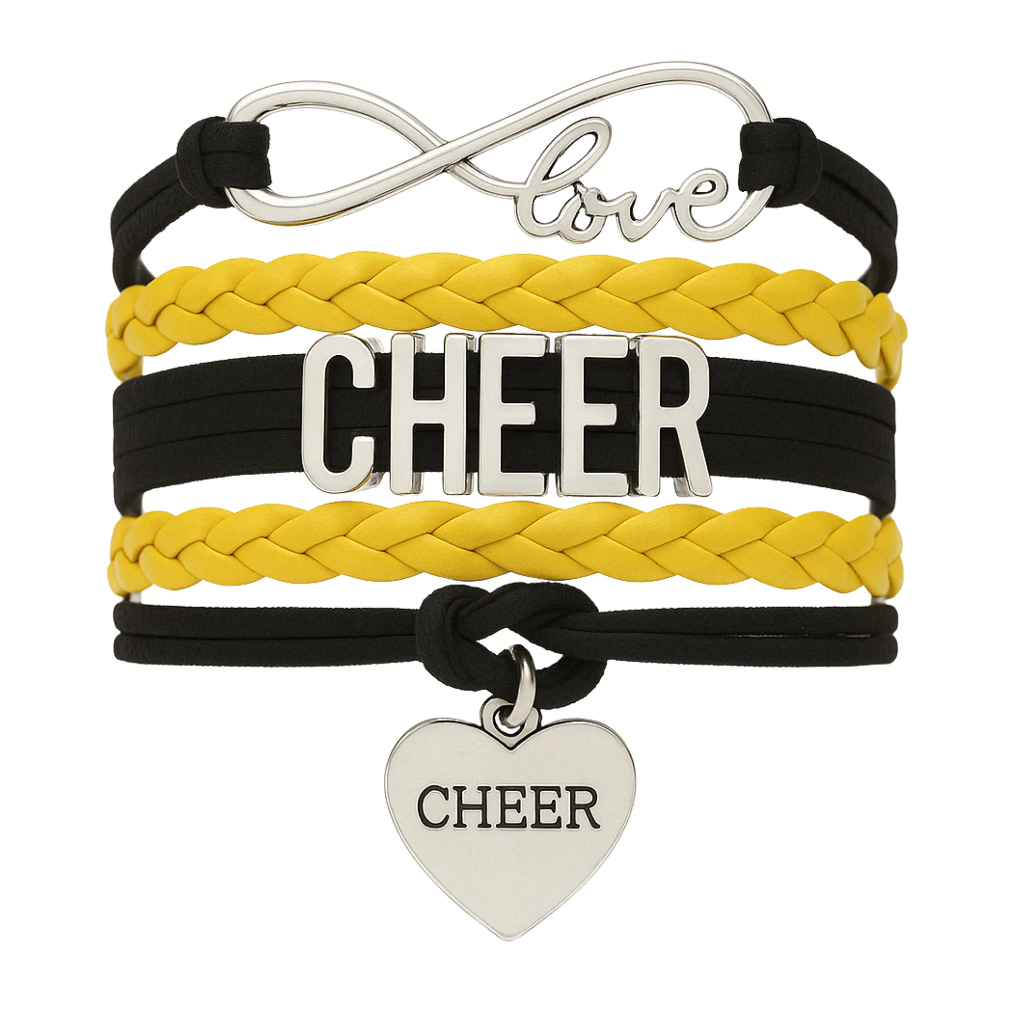 Infinity Cheer Bracelet - Pick Team Colors & Charm