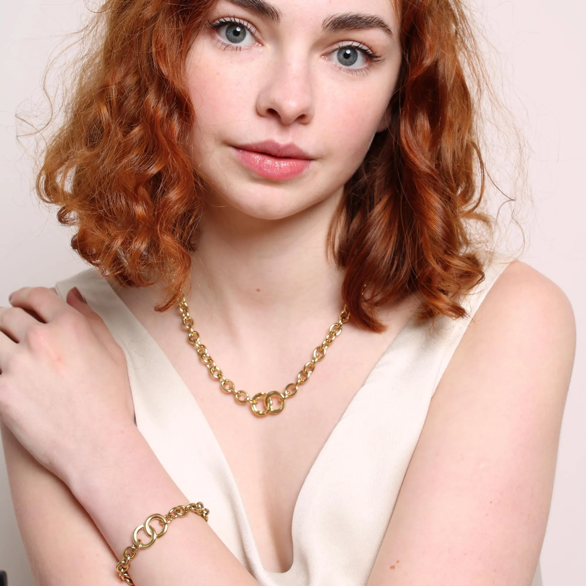 Infinity Chunky Bracelet, Gold