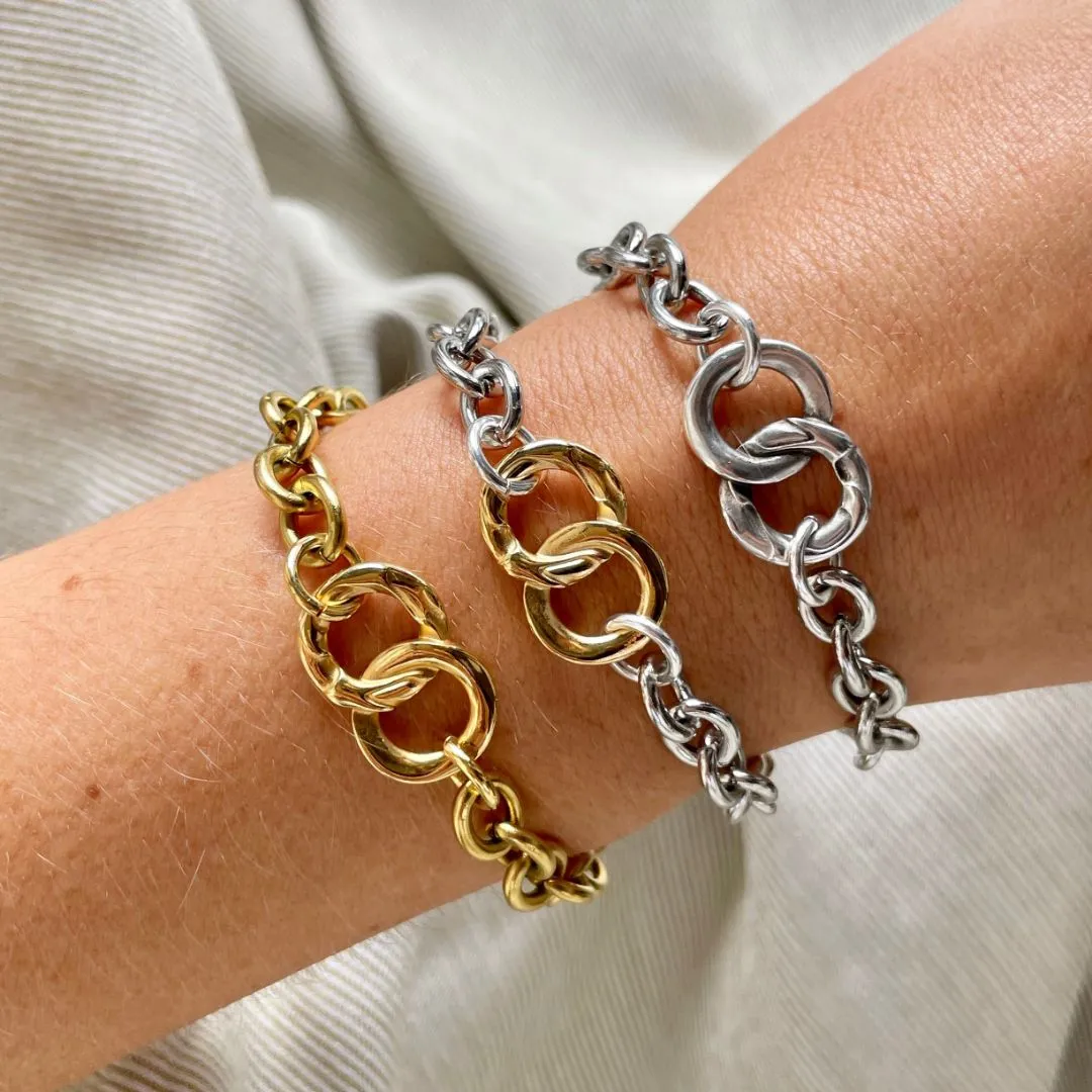 Infinity Chunky Bracelet, Gold
