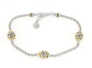 Infinity Knot Triple Knot Strand 7.25" Bracelet