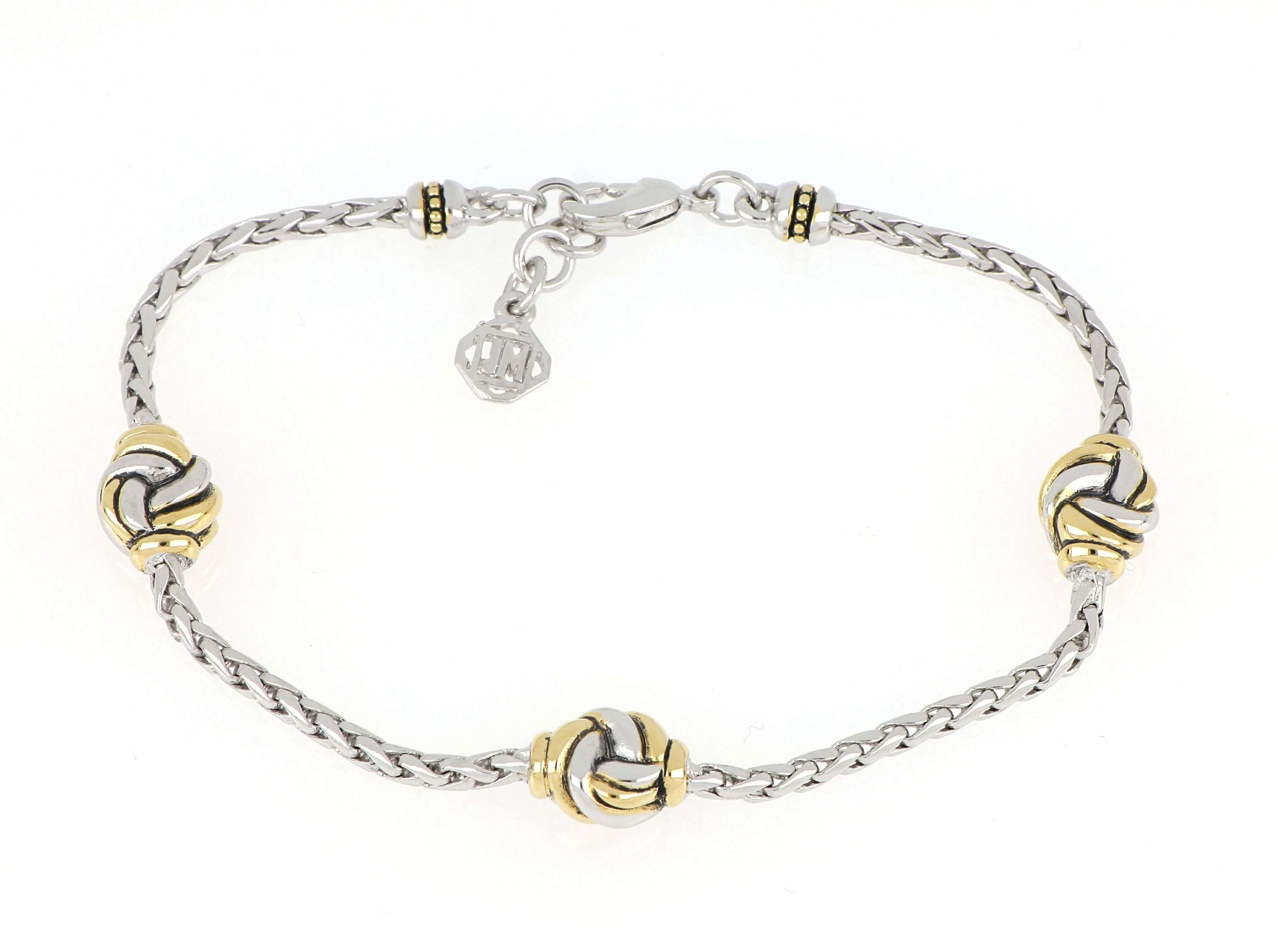 Infinity Knot Triple Knot Strand 7.25" Bracelet