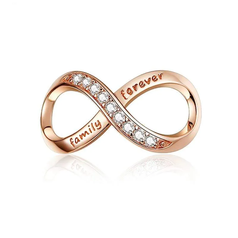Infinity Rose Gold Charm