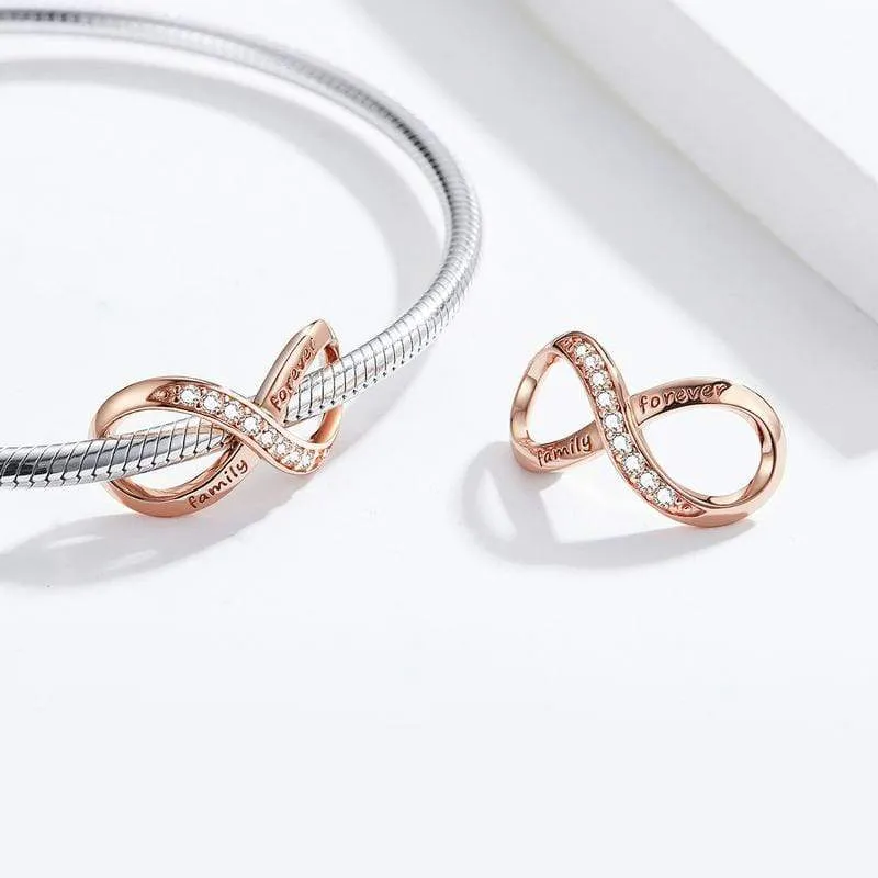 Infinity Rose Gold Charm