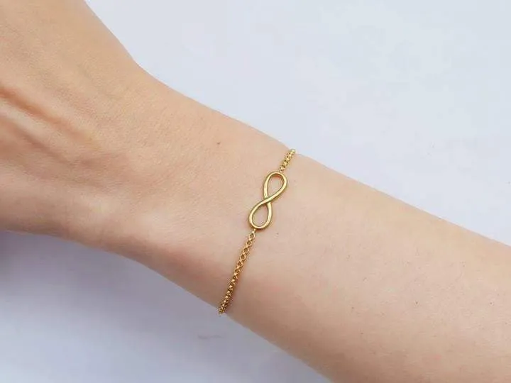 Infinity Vermeil Yellow Gold Chain Bracelet