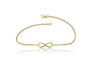 Infinity Vermeil Yellow Gold Chain Bracelet