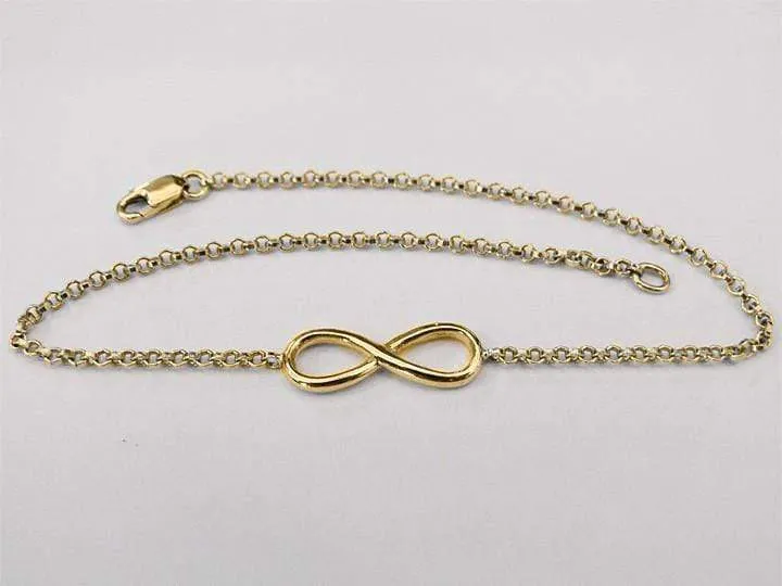 Infinity Vermeil Yellow Gold Chain Bracelet